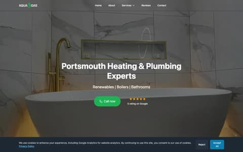 Aquagas Heating and Plumbing website